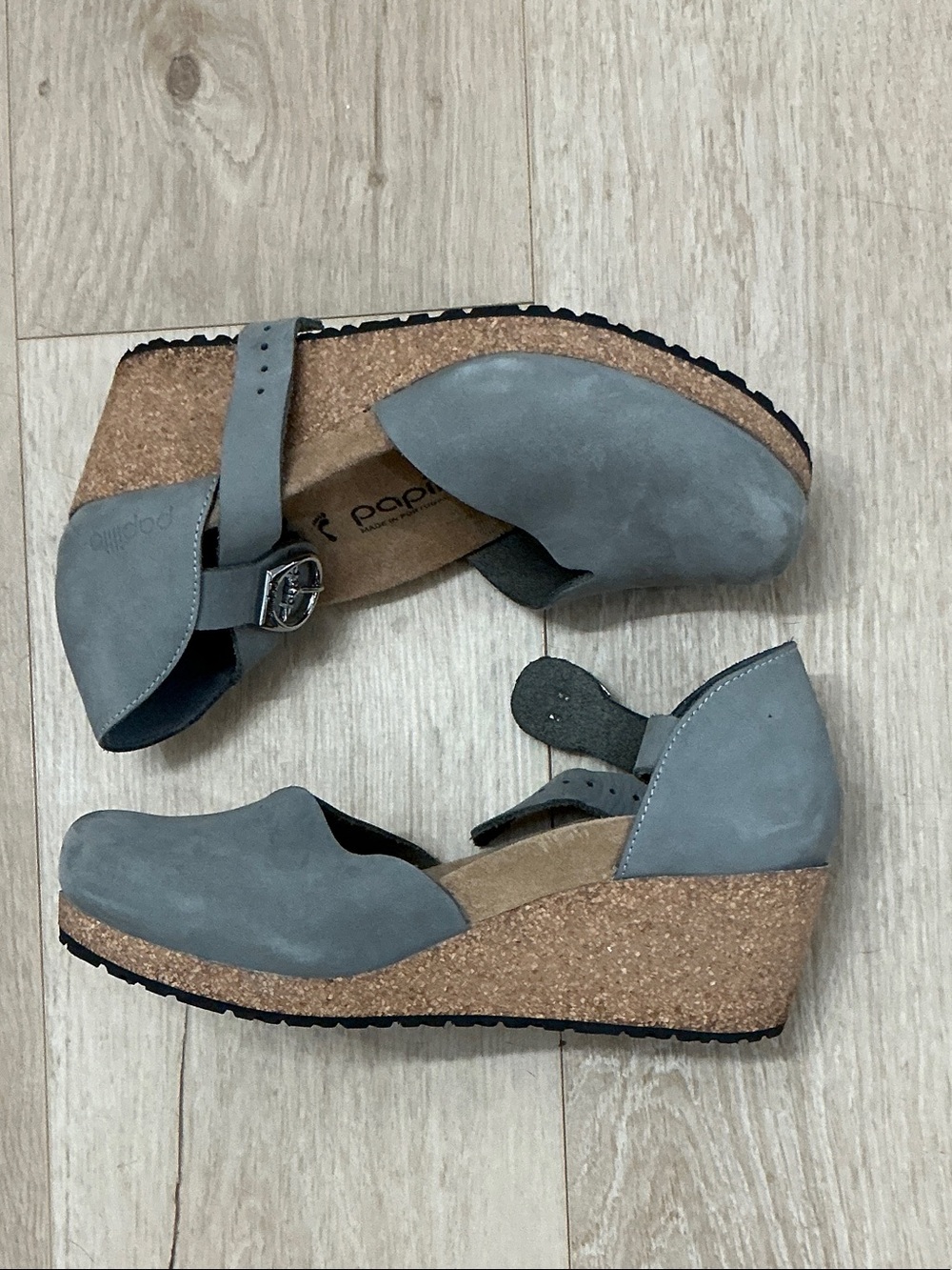 Papillio Women's Slate Gray Mary Jane Clogs with Buckle - Picture 3 of 4